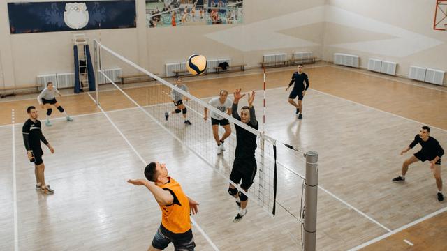 Ilustrasi permainan bola voli