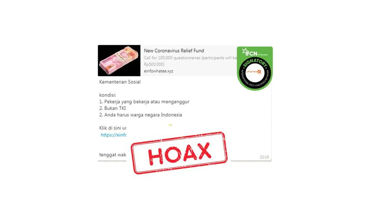 Cek Fakta survei Kemensos