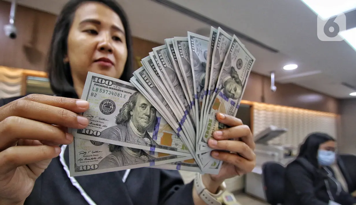 Indeks dolar yang mengukur greenback terhadap enam mata uang utama saingannnya, turun 0,14 persen menjadi 103,4197 pada akhir perdagangan. (Liputan6.com/Angga Yuniar)