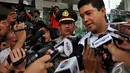 Yuddy Chrisnandi memberikan keterangan kepada awak media saat tiba di gedung KPK, Jakarta,  Rabu (5/11/2014) (Liputan6.com/Miftahul Hayat)