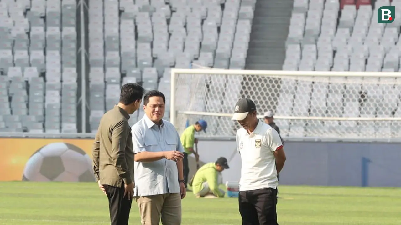 FOTO Erick Thohir Tinjau SUGBK Jelang Laga Lawan irak