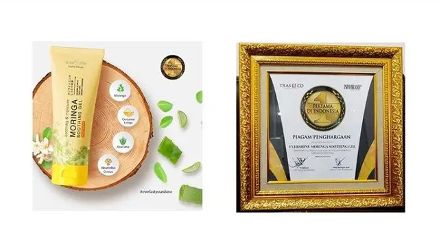 everShine Moringa Soothing Gel mendapat penghargaan/dok. Evershine