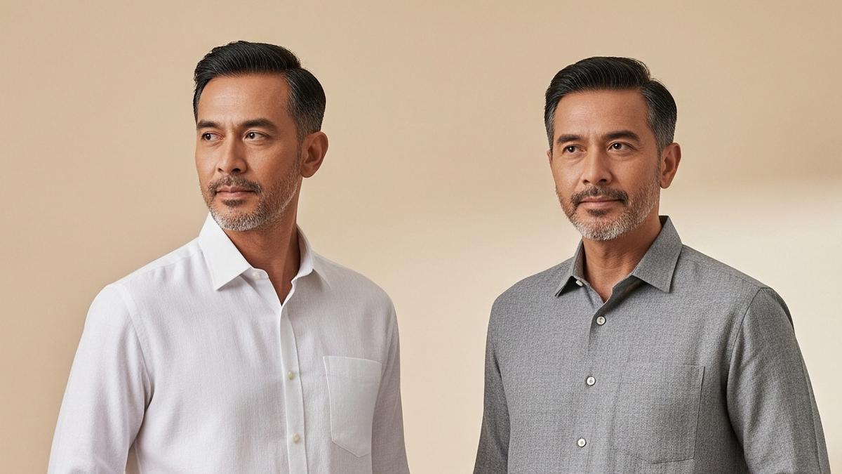 7 Model Fashion Cowok Usia 50an Terbaru 2025, Gaya Klasik Tetap Stylish