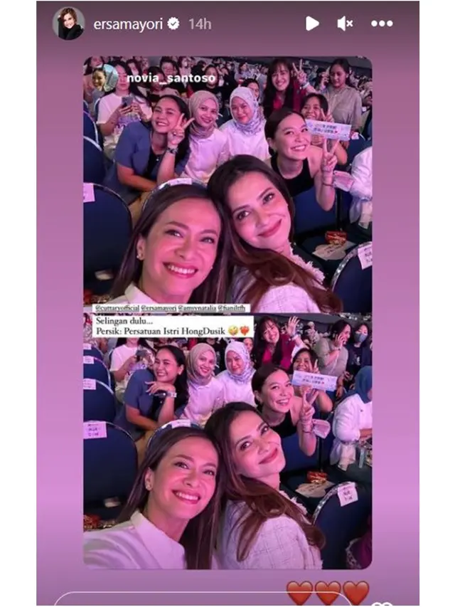 6 Momen Keseruan Cut Tari dan Ersa Mayori Nonton Fan Meeting Kim Seon Ho