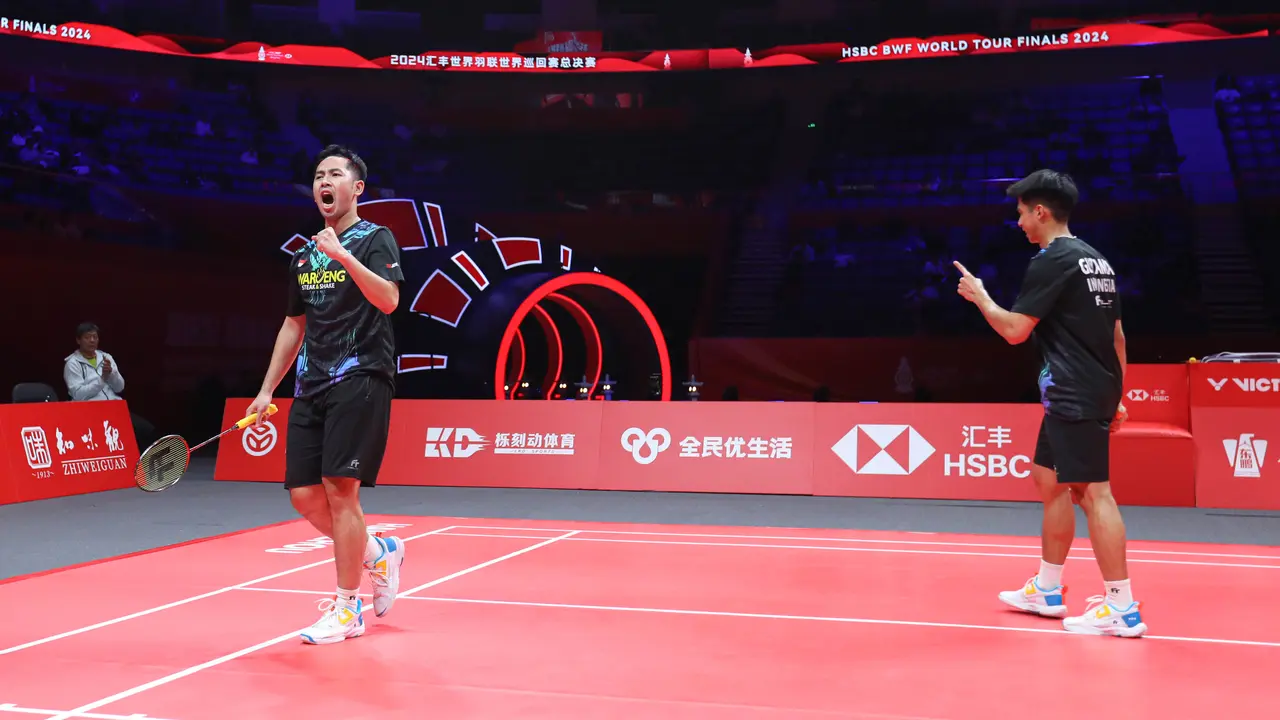 Sabar Karyaman Gutama/Moh Reza Pahlevi Isfahani - BWF World Tour Finals 2024 - Bulu Tangkis
