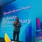 Presiden Direktur dan CEO XL Axiata Dian Siswarini di acara ulang tahun XL Axiata ke-27, Senin (9/10/2023). (Liputan6.com/ Agustin Setyo Wardani)