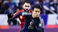 Pertandingan&nbsp;Timnas Jepang vs Timnas Bahrain pada matchday ketujuh Grup C putaran ketiga kualifikasi Piala Dunia 2026 zona Asia di Stadion Saitama, Kamis (20-3-2025). Jepang menang 2-0 dan jadi negara pertama lolos ke Piala Dunia 2026. (Bola.com/jfa.jp)