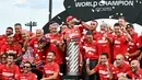 Hasil MotoGP Jepang 2025 sekaligus menegaskan bahwa Sirkuit Motegi sebagai arena spesial bagi Marc Marquez. Sebelum ini, The Baby Alien juga pernah memastikan status juara dunia MotoGP di Motegi pada 2014, 2016, dan 2018. (Toshifumi KITAMURA/AFP)