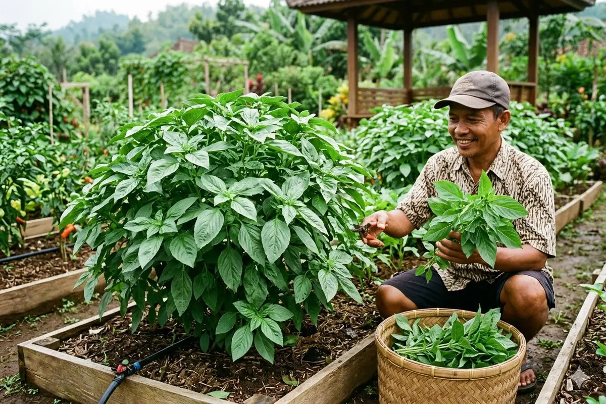Tips Berkebun Kemangi Biar Tumbuh Lebat, Berdaun Lebar, dan Bisa Dipanen Setiap Hari