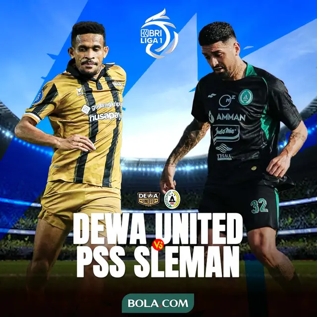 BRI Liga 1 - Dewa United Vs PSS Sleman - Ricky Kambuaya Vs Jonathan Bustos
