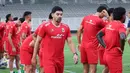 Pesepakbola yang tergabung Timnas Indonesia menjalani pemusatan latihan (Training Camp) di Stadion Madya, Kompleks Gelora Bung Karno, Senayan, Jakarta, Senin (1/6/2026). (Bola.com/M Iqbal Ichsan)
