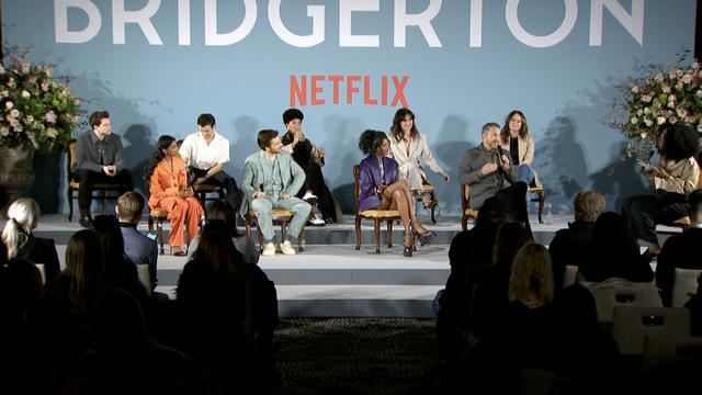 Konferensi pers Bridgerton. (Netflix)