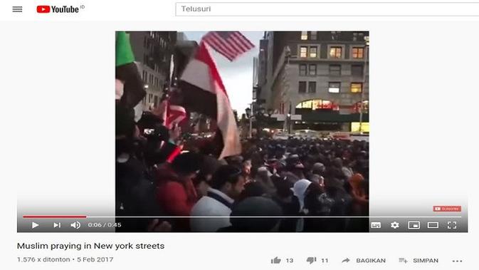 Gambar Tangkapan Layar Video Aksi Unjuk Rasa di Amerika Serikat