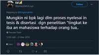 Respon pengemis kerja pakai mobil (Sumber: Twitter/paracetamol_syp)