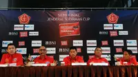 Konferensi Pers Semifinal Piala Jenderal Sudirman di Hotel Century (Helmi Fithriansyah/Liputan6.com)