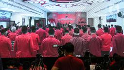 Suasana Rakernas II PDIP di Jakarta, Selasa (21/6/2022). Rakernas PDIP kali ini mengusung tema 'Desa Kuat, Indonesia Maju dan Berdaulat'. (Liputan6.com/Faizal Fanani)