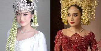 Lihat di sini beberapa potret kebaya pengantin pilihan Salshabilla Adriani di momen akad dan resepsi pernikahannya dengan Ibrahim Risyad.