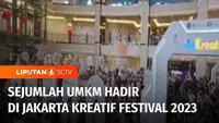 HUT Jakarta ke-496 dan mendorong percepatan pertumbuhan ekonomi DKI Jakarta, digelar Jakarta Kreatif Festival 2023.