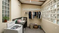 6 Desain Tembok Ruang Jemur dengan Roster Kaca agar Pakaian Cepat Kering dan Tidak Apek