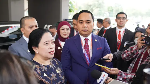 Ketua Desk Regional Badan Kerja Sama Antar Parlemen (BKSAP) DPR RI, Putu Supadma Rudana bersama Ketua DPR RI Puan Maharani
