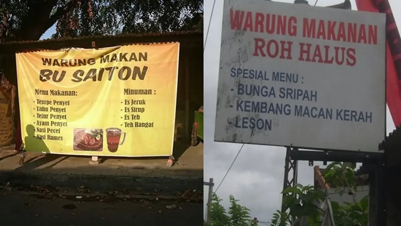 6 Nama Warung Makan Terinspirasi dari Hantu Ini Malah Bikin Merinding