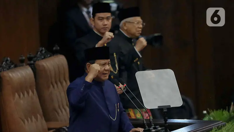 Usai Dilantik Menjadi Presiden, Prabowo Subianto Sampaikan Pidato Pertamanya di Depan Sidang Paripurna MPR RI