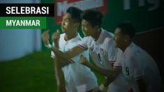 Berita video selebrasi unik pemain Myanmar ketika berhadapan dengan Timnas Indonesia U-19 pada laga Grup B Piala AFF U-18 2017, Selasa (5/9/2017).