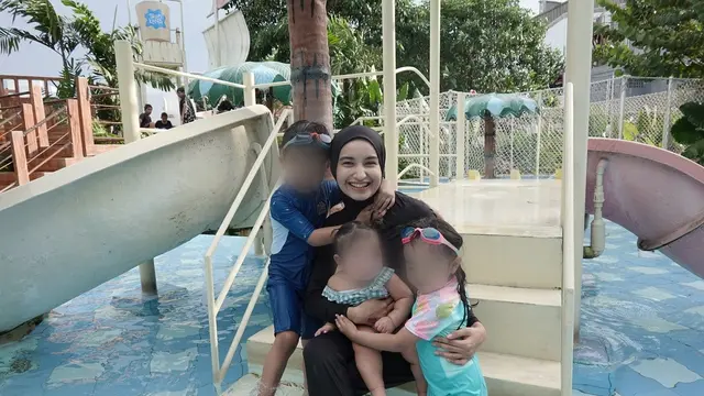 6 Potret Cut Intan Nabila Bareng Tiga Buah Hati, Dapat Hak Asuh Anak
