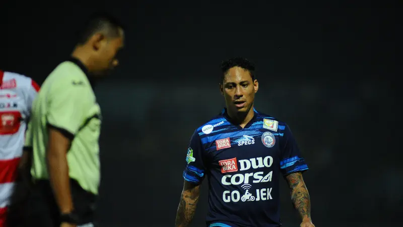 Marquee player Arema Juan Pablo Pino Puello (Liputan6.com / Rana Adwa)