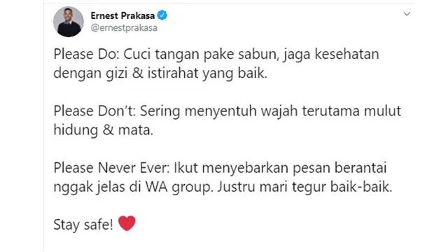 Antisipasi Corona, Ini yang Dilakukan 6 Seleb Tanah Air