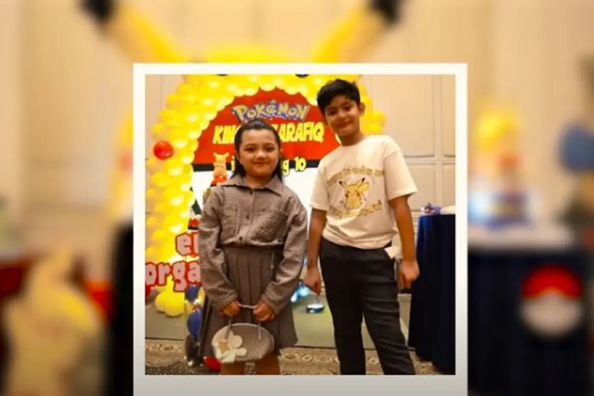 King Faaz potrer bersama dengan Arsy Hermansyah saat ia merayakan ulang tahunnya yang ke-10 tahun