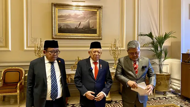 Wakil Presiden Ma'ruf Amin menggelar pertemuan tertutup bersama parlemen Yunani di Athena, Rabu (22/11/2023).