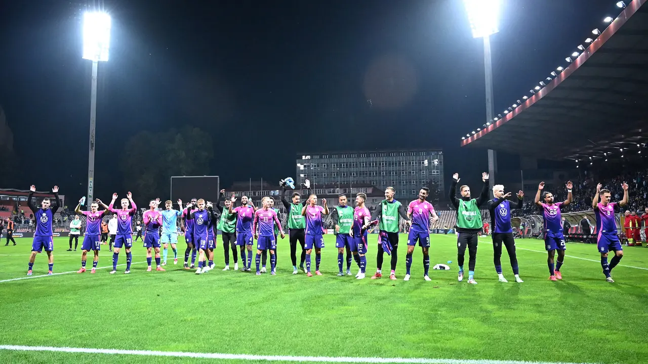 Selebrasi pemain Jerman saat kalahkan Bosnia