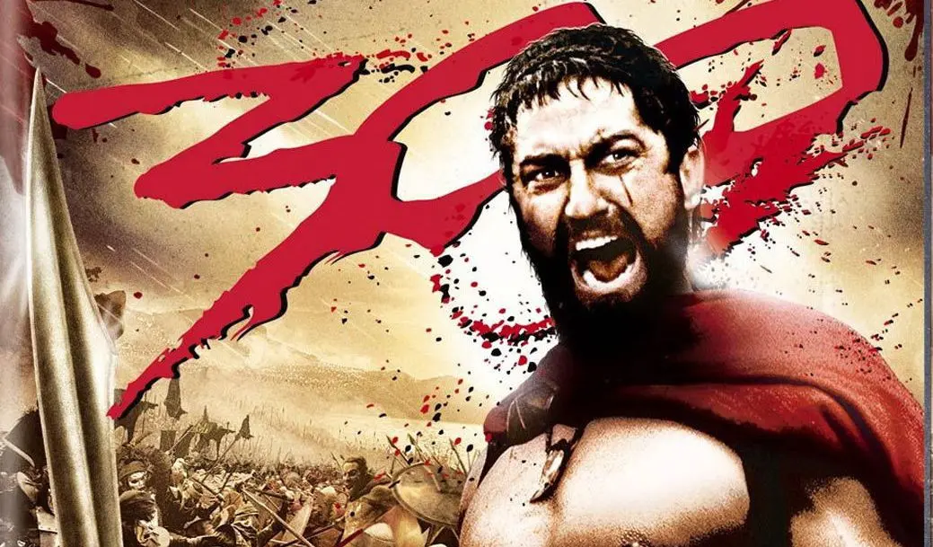 Film 300, yang mengisahkan perjalanan raja bangsa Sparta, Leonidas, yang memimpin 300 tentaranya untuk menahan gempuran 10.000 tentara raja Xerxes dari Persia. (Alicdn). 