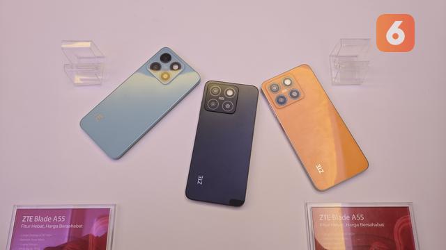Penampakan ZTE Blade A55, HP Android Rp 1 jutaan yang mengunggulkan performa, desain, dan kamera (Liputan6.com/Agustin Setyo Wardani).