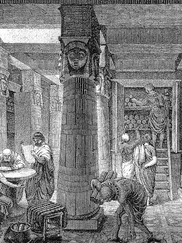 Potret perpustakaan Alexandria