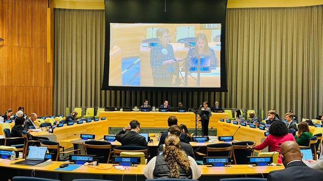 Menlu RI Retno Marsudi dalam Pertemuan Tingkat Tinggi Sidang Umum Perserikatan Bangsa-Bangsa (PBB) untuk memperingati Hari Internasional Penghapusan Total Senjata Nuklir, Kamis (26/9/2024). (Dok. Kemlu RI)