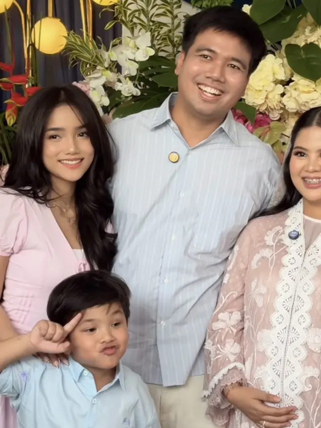 Gaya rambut Fuji An di Gender Reveal dan Tujuh Bulanan Kakaknya . [@fuji_an]