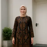 Tunik Batik A-Line yang Bisa Membuat Penggunanya Tampak Ramping
