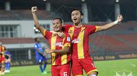 Gelandang Selangor FA, Evan Dimas, merayakan gol yang dicetaknya ke gawang PKNS FC pada laga lanjutan Malaysia Super League 2018 di Stadion Cheras, Rabu (6/6/2018). (Dok. Selangor FA)