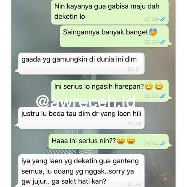 7 Chat Balasan Ditolak oleh Cewek Ini Bikin Nyesek Sekaligus Kocak 