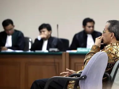 Senin (8/9/14), Heru Sulaksono menjalani sidang perdana di Pengadilan Tipikor, Jakarta. (Liputan6.com/Panji Diksana)