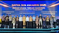 Penganugerahan Kepatuhan Badan Usaha Dalam Program Jaminan Kesehatan Nasional (JKN) di Jakarta, Selasa (14/10/2025)
