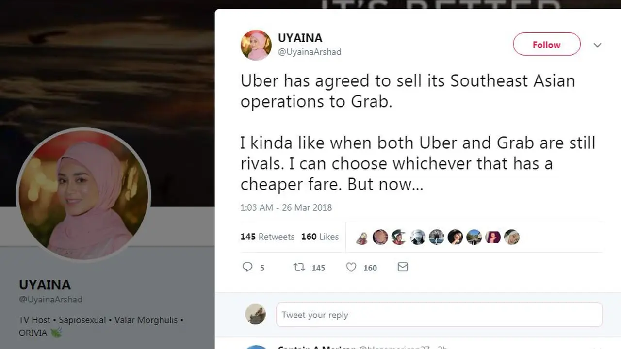 Reaksi Warganet Negeri Jiran tentang Akuisisi Uber