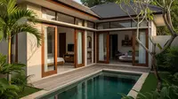 Model Rumah Sederhana tapi Mewah dengan Kolam Kecil/Gemini AI