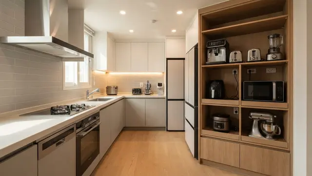 Inspirasi Desain Dapur 3x2 untuk Banyak Peralatan Elektronik