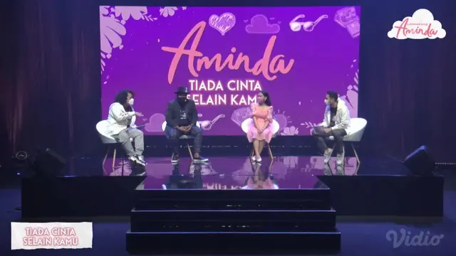 Aminda saat launching Tiada Cinta Selain Kamu