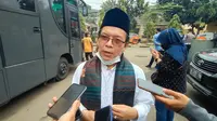 Ketua MUI Banten, KH. Tb. Hamdi Ma'ani, Berbicara Mengenai Pengeras Suara Masjid Selama Ramadhan 2022. (Sabtu, 02/04/2022). (Liputan6.com/Yandhi Deslatama).