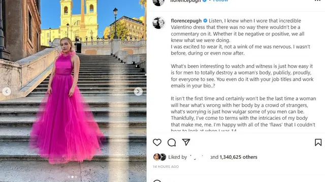 Unggahan Florence Pugh. (Instagram/ florencepugh)