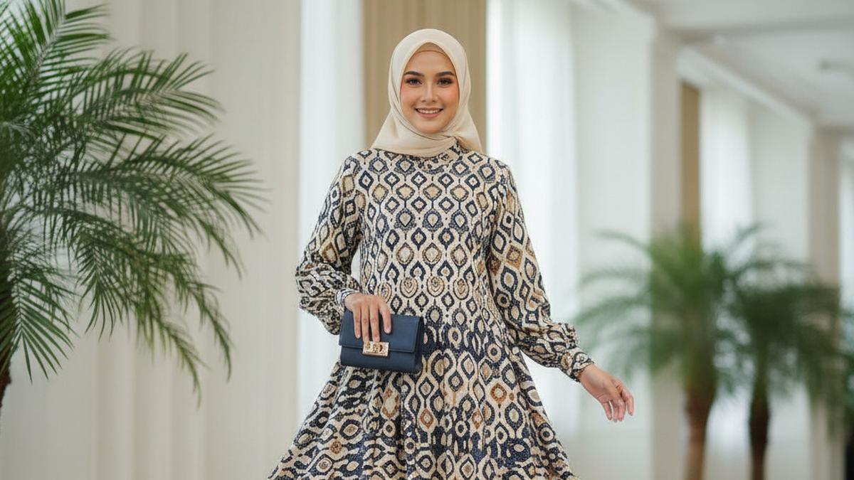Nggak Cuma Modis, 8 Model Gamis Batik Bahan Rayon Terbaru 2025 Juga Super Nyaman Dipakai